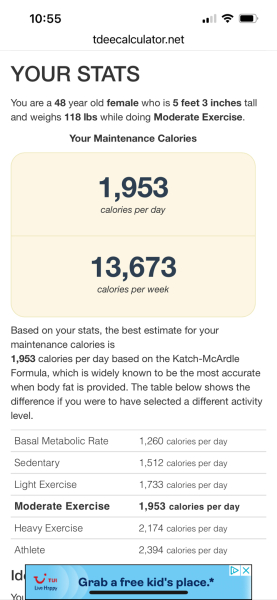 Calories in porridge