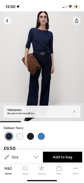 Good quality plain cotton long or 3/4 sleeve tops