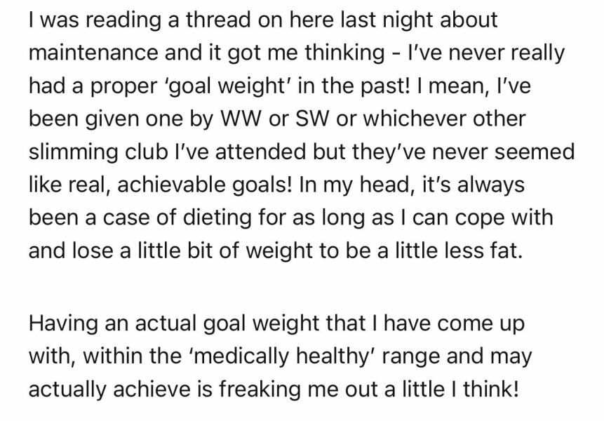 Goal weight?