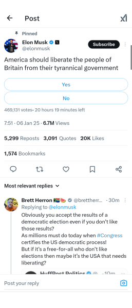 Musk donating £80m to Reform