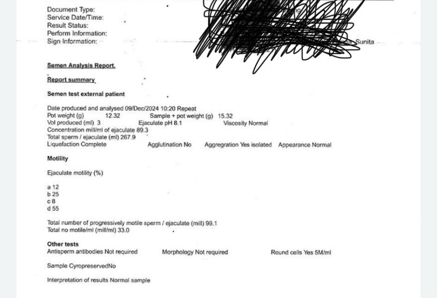 SPERM ANALYSIS ?! Please can somebody help us understand results