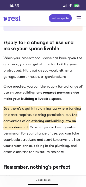 Mum living in annexe - complaint made by a neighbour about this. Can we get in trouble?