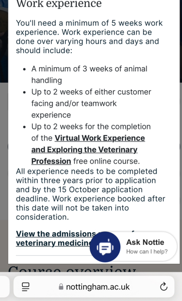 Work Experience Vet Medicine