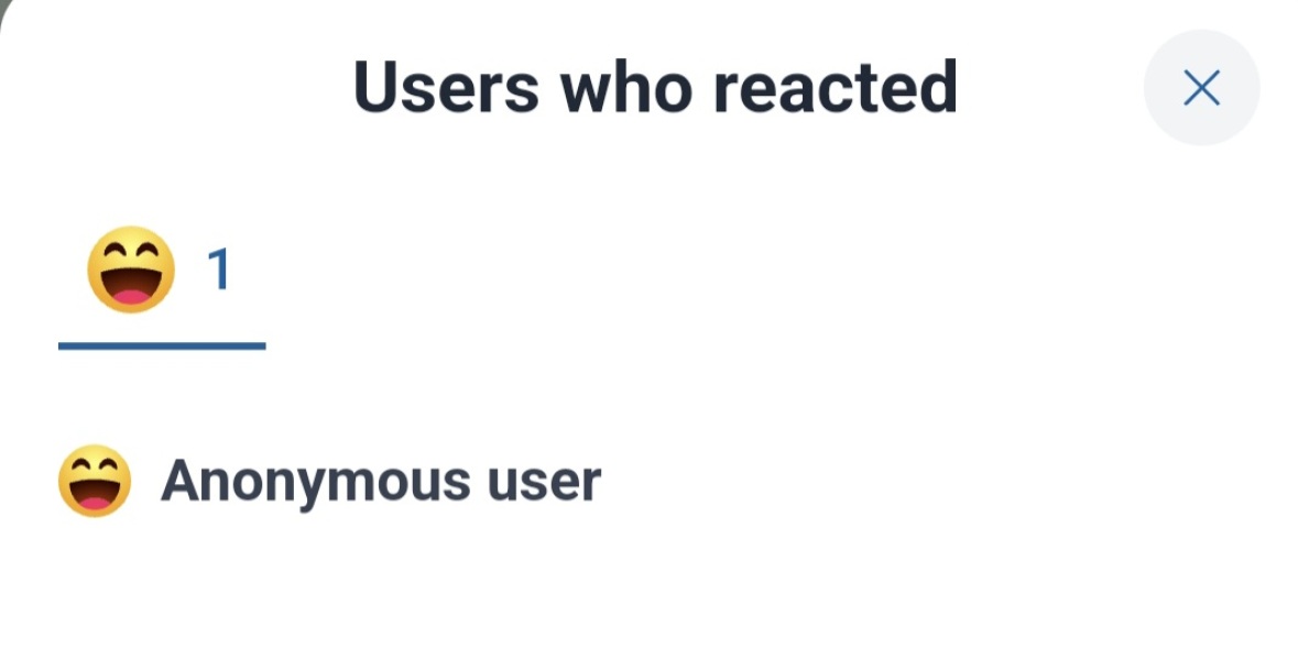 Emoji reacts from Anonymous users