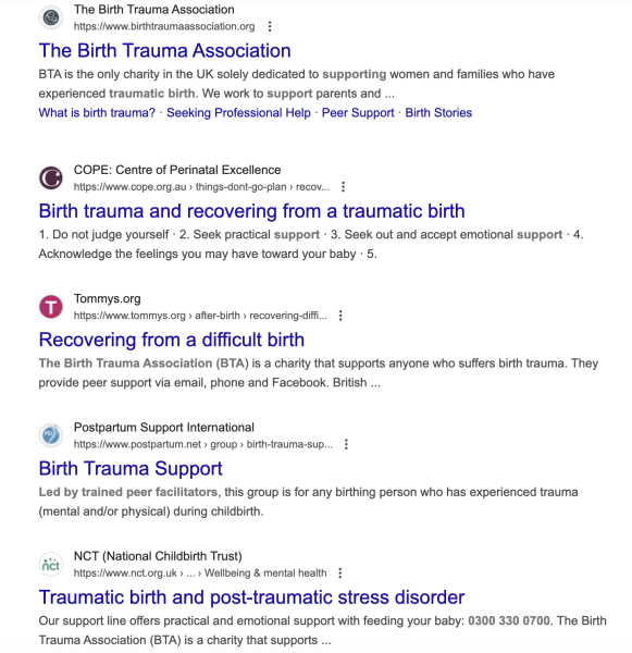 PTSD post birth