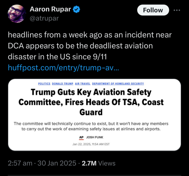 Appallingly slanted reporting from the Guardian -- DC plane crash