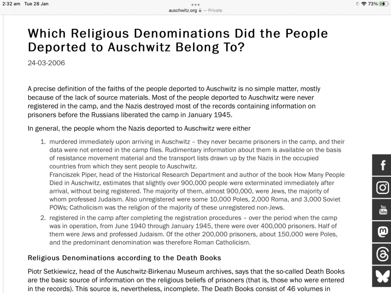 GMB reporting on liberation of Auschwitz (minus the Jews!)