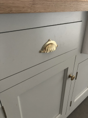 If you have a green kitchen what colour cupboard handles do you have?