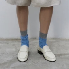 Loafers and socks