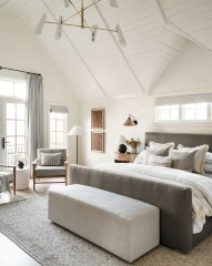 Help me update my bedroom with this grey bed!