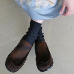 Loafers and socks