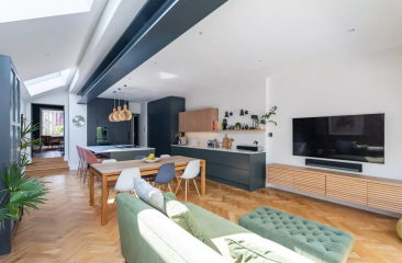 Open plan living kitchen dining