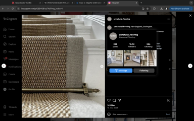 Edge to edge/full width bordered stair carpet?