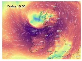 Red weather warning