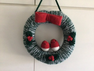 knitted/crafted Christmas wreaths?