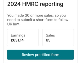 Vinted - have you informed HMRC about sales, or earnings. Im under the threshold but been told to report 🤷‍♀️