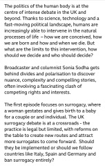 New radio 4 prog with Sonia Sodha: the body politic