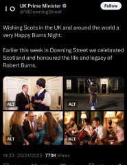 Keir Starmer and his tribute to Scotland and Burns Night