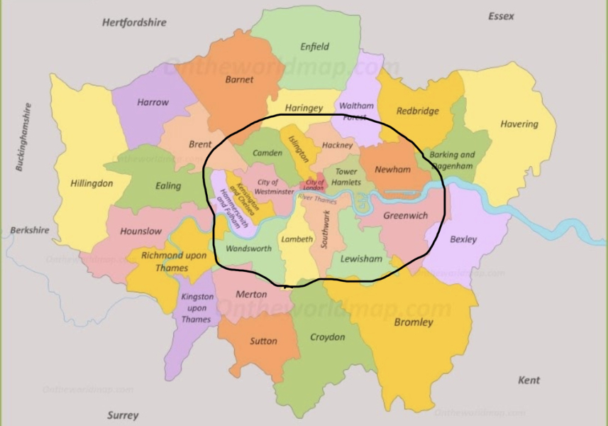 What do you think of as “London”?