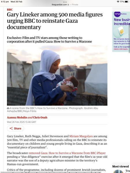 BBC documentary - children of Gaza