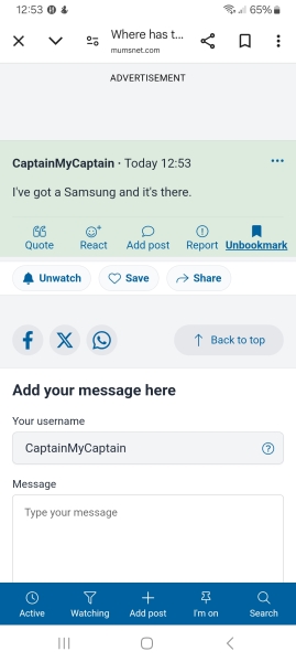Where has the "Active" gone?