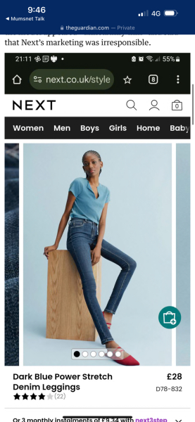 Next ad banned for 'unhealthily thin' model