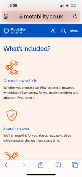 Motorbility or personal loan