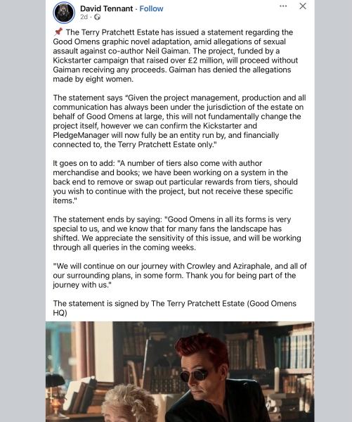 Neil Gaiman Accused Of Sexual Assault Pt III