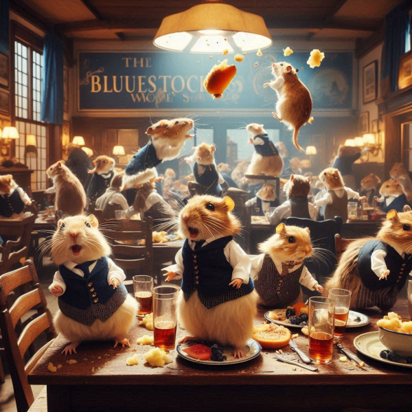 The Bluestocking. All gerbils welcome, must have own frou-frou skirt.