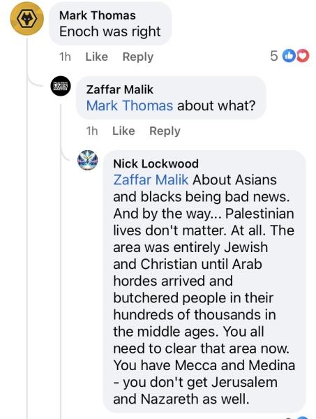 The more and more racist comments are being allowed to stand on FB