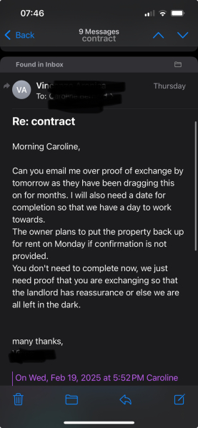 Moving from your sold house into a rental property