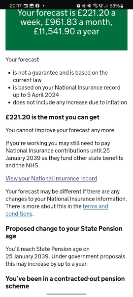 Can my pension forecast be right? Am I reading it wrong?
