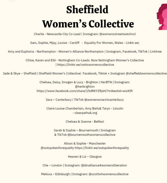 "Punch a TERF" Sarah Jane Baker to speak at #UKWomensMarch London on 18 January 2025