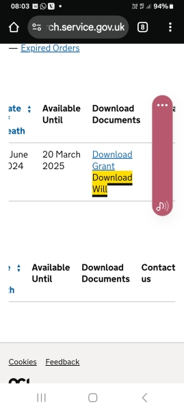 Issues downloading a Will