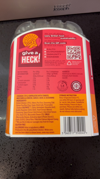 Have you had Heck chicken sausages?