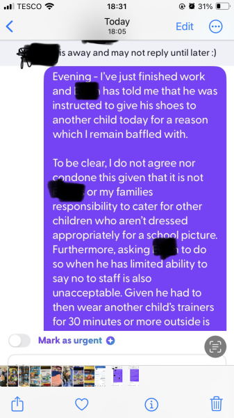 Sharing shoes at school?