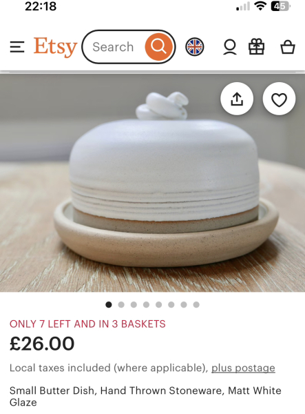 To ask you to show me your butter dish