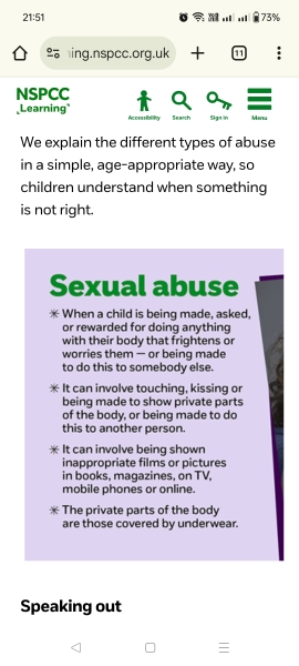NSPCC Speak Out Programme