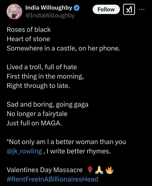 JKR poem to IW - Brilliant