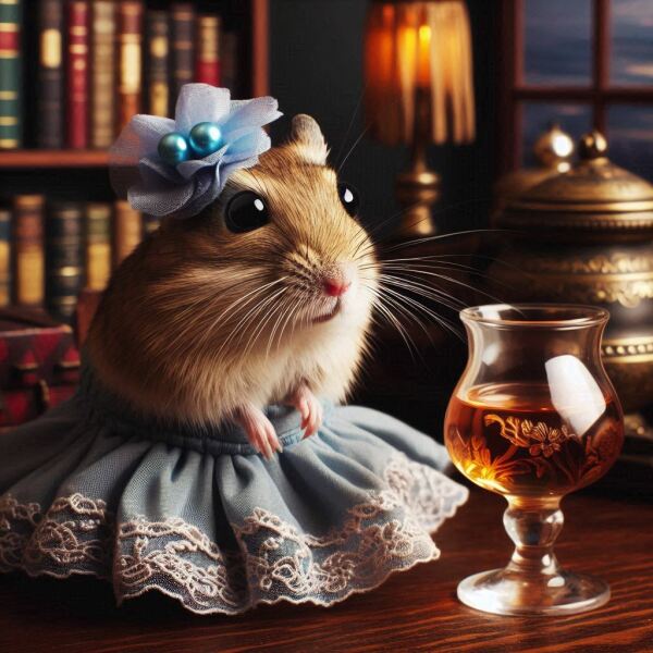 The Bluestocking. All gerbils welcome, must have own frou-frou skirt.