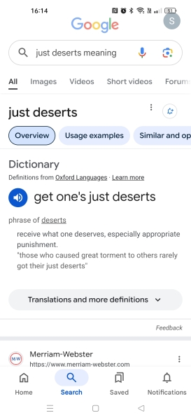 To think random man got his just deserts to his unsolicited comments today?