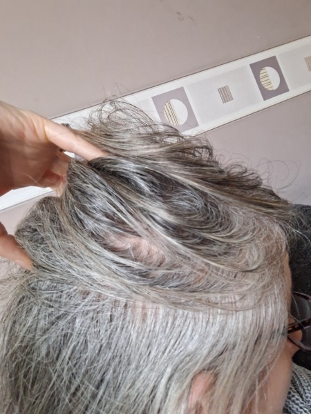 Grey hair wobble