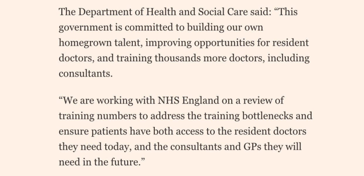 AIBU to be angry that Government policy means young doctors, nurses and other HCPs cannot find jobs