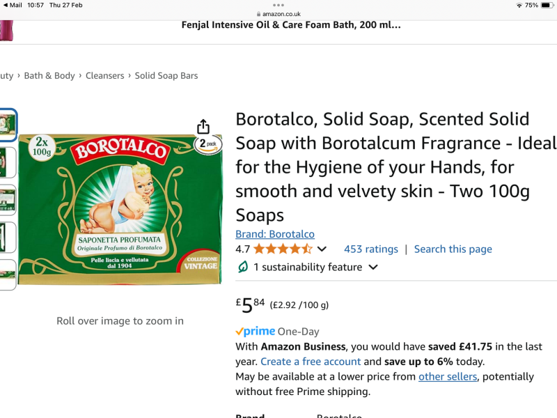 SOAP…..I miss the smell!!!