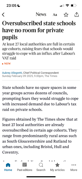 Whitehall “braced for private schools collapse” 2