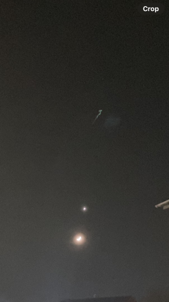 What’s the green flash above Venus?