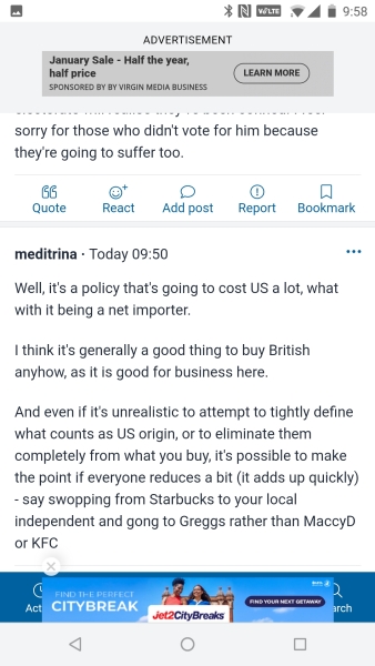 Ad covering buttons at bottom