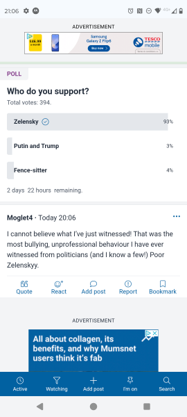 Do you back Zelensky, or do you back Putin and Trump? Poll