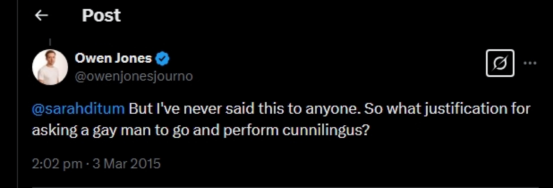 Being a man was too much hard work, so I became a woman