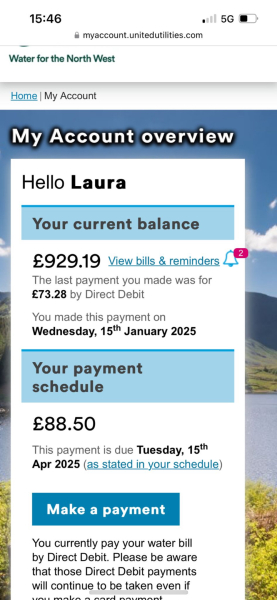 Water Rate Bill Gone up